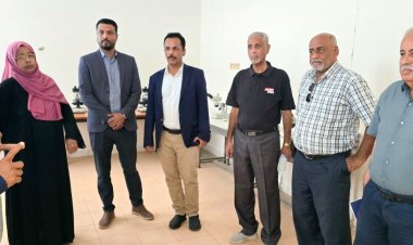 الوكيل غازي لحمر يطلع على سير العمل في الهيئة العامة لأبحاث علوم البحار والأحياء المائية