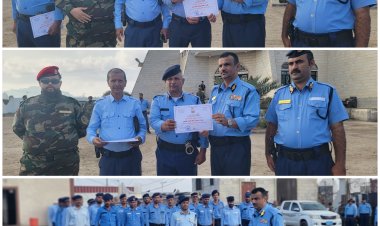 قيادة شرطة المنطقة الحرة في العاصمة عدن تُكرم اثنين من ضباطها المبرزين