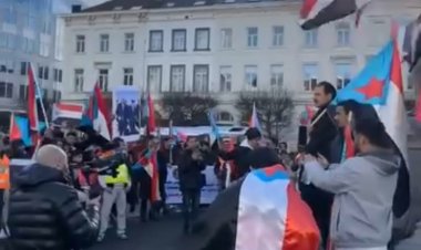 الجالية الجنوبية في بروكسل تُنظّم وقفة احتجاجية حاشدة أمام مقر البرلمان الأوروبي