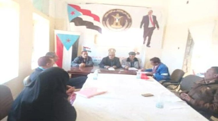 انتقالي مديرية جحاف يناقش المهام التنظيمية وخطط عمل الفترة القادمة