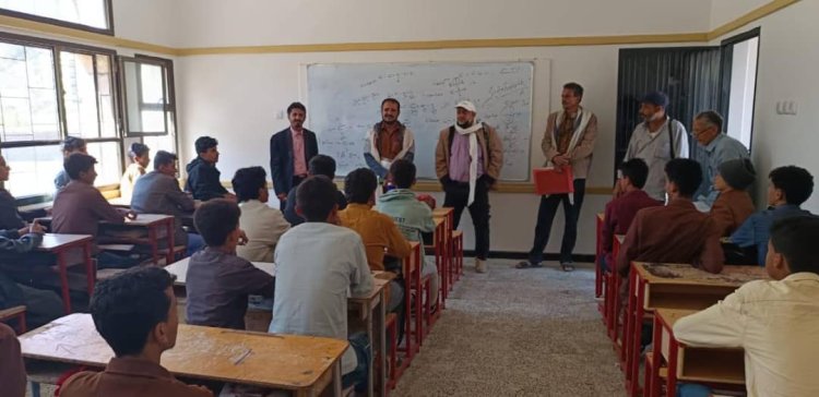 فريق التوجيه التربوي بيافع رصد يتفقد سير العملية التعليمية في عدد من مدارس المنطقة التعليمية رخمة