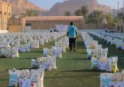 حضرموت: مؤسسة البادية ترسم البسمة على وجوه الأسر والأطفال بتوزيعها 500 سلة غذائية و300 كسوة عيد