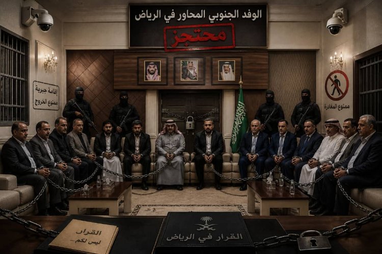 وفد الانتقالي بالرياض: بسبب مواقفنا مع أبناء شعبنا الجنوبي وقيادته السياسية فُرِضت علينا قيود وإقامة جبرية