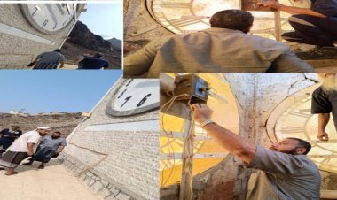 مدير عام التواهي يتفقد ساعة ليتل بنج بن وساعة السلام بجولدمور