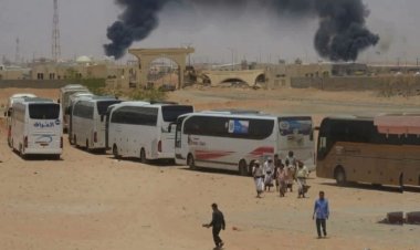 شاهد بالصور حجم دمار القصف الحوثي على محيط منفذ الوديعة
