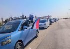 موكب أبناء أحور يزحف إلى العاصمة عدن للمشاركة في مليونية الذكرى الـ55 لتأسيس الجيش الجنوبي