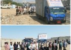 حالمين تسير قافلة غذائية دعماً وإسناداً لجبهة رأس العارة - الصبيحة