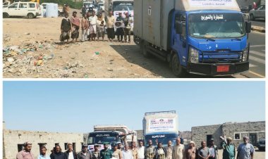 حالمين تسير قافلة غذائية دعماً وإسناداً لجبهة رأس العارة - الصبيحة