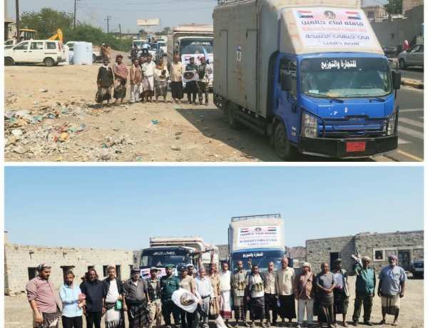 حالمين تسير قافلة غذائية دعماً وإسناداً لجبهة رأس العارة - الصبيحة
