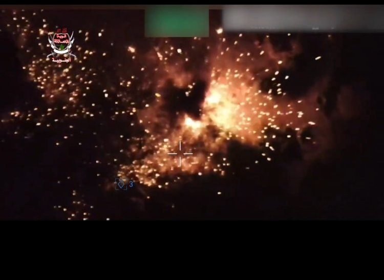 العمالقة الجنوبية تدمر شاحنة ذخائر حوثية بضربة دقيقة في جبهة كهبوب